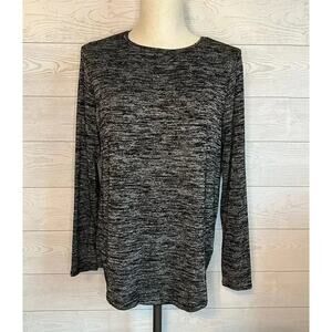 Apt. 9 black/silver marled long sleeve sweater Size Medium